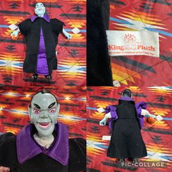 Vintage Halloween Dracula Figure Plush Doll King Plush 13.5”