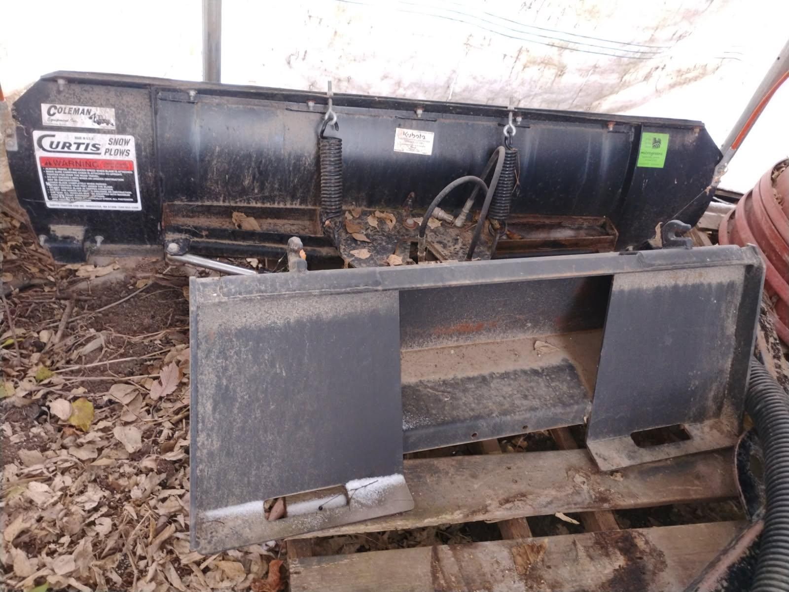 5ft Skid Steer Snow Plow with Hydraulics - Curtis Snow Plow