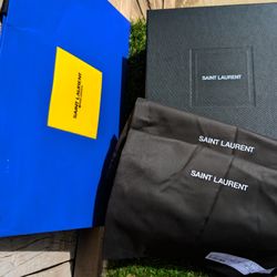 Saint Laurent (empty) Shoe Box~12.5"x8.5"x4" + 2 Dust Bags, Ppr Bag & COA