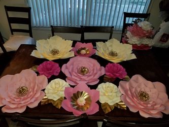 Paper flowers and paper roses