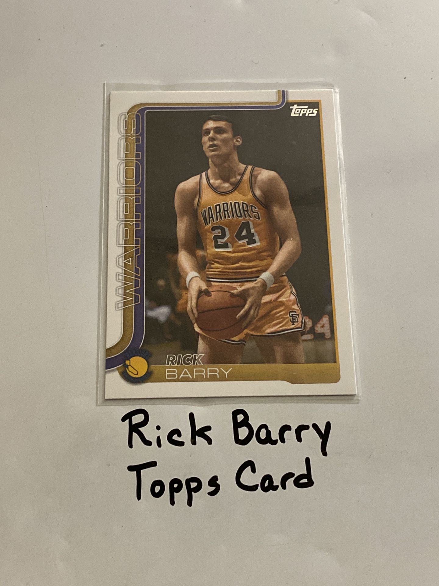 Rick Barry Golden State Warriors Hall of Fame Forward Topps Card.