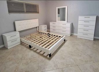 White Bedroom Furniture Set 6 Piece