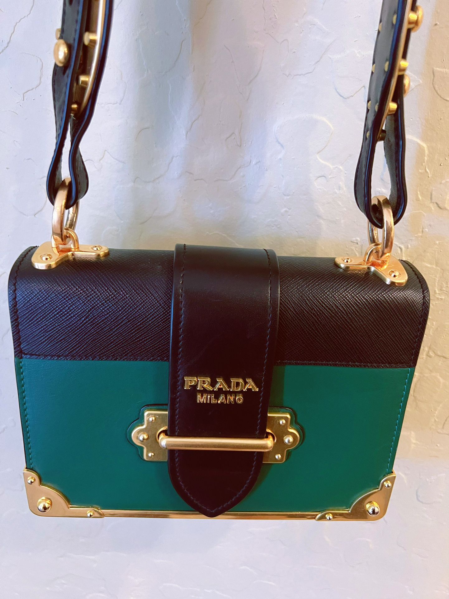 Prada Cagier Leather Handbag