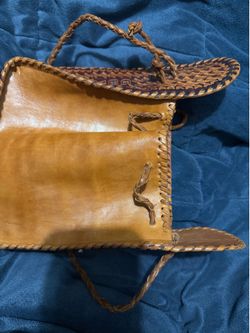 Beautiful pure leather Drawstring purse