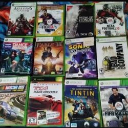 Xbox 360 Games.  Not Tested, $20 For All