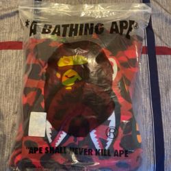 Bape Hoodie (Red And Black) Taking Offers