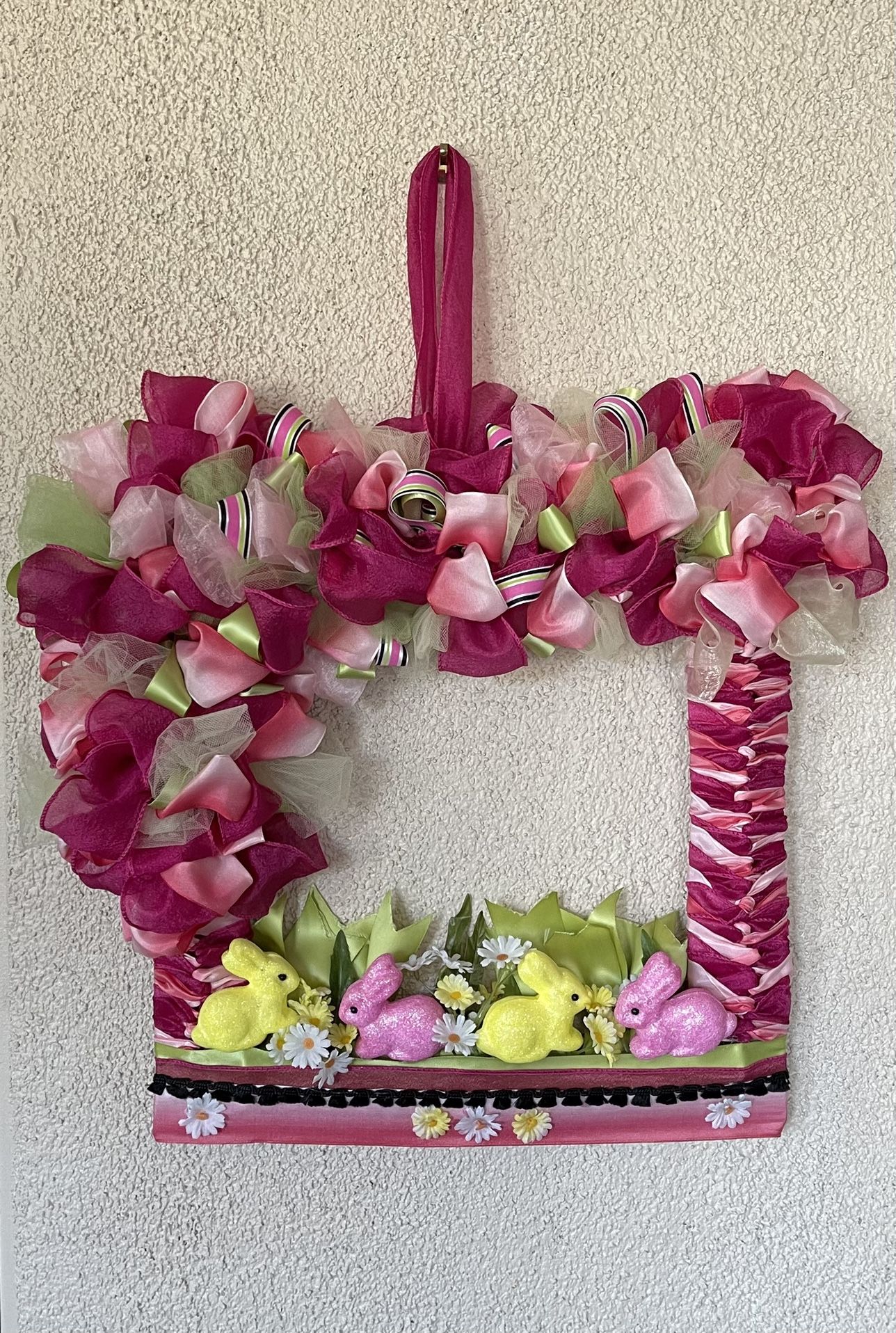 Ribbon Easter Wreath.