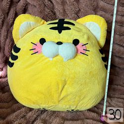 Jumbo Japanese Plush NWT Yellow Tiger Cat Stuffed Animal