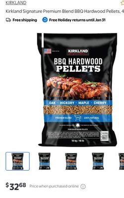 KIRKLAND BBQ hardwood pellets 