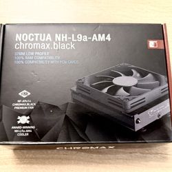 Noctua NH-L9a-AM4 chromax , Low-Profile CPU Cooler for AMD AM4 (Black)