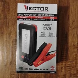 Vector 1600 Amp Lithium Jump Starter - Brand New / Sealed