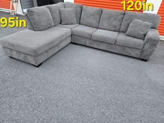 FREE DELIVERY Couch Sofa Chaise Sectional 2 PC Gray