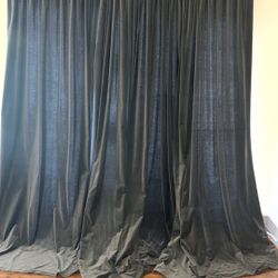 Suede Long Curtains