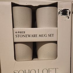 NEW! SOHO LOFT 4 Piece Stonware Mug Set - $30 OBO!