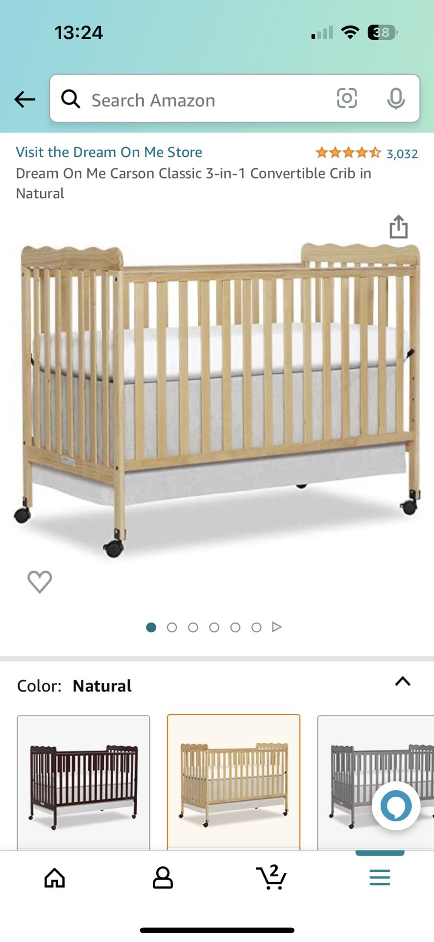 Dream On Me Portable Crib 