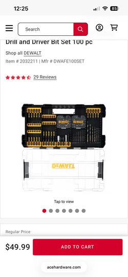 Dewalt drill bit and screw driving set