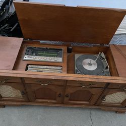 Vintage Airline Record Player Console
