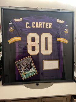 Authentic C. Carter Framed Jersey Signed