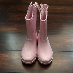 Baby Girl Clothes And Shoes Little Big Kids Pink Rain boots Size 2 Like New 