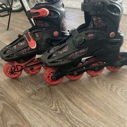 Roller Derby adjustable inline skates. 