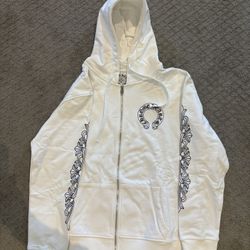 Chrome Hearts White Zip Up