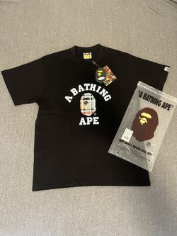 Bape Check College Tee Black /Beige