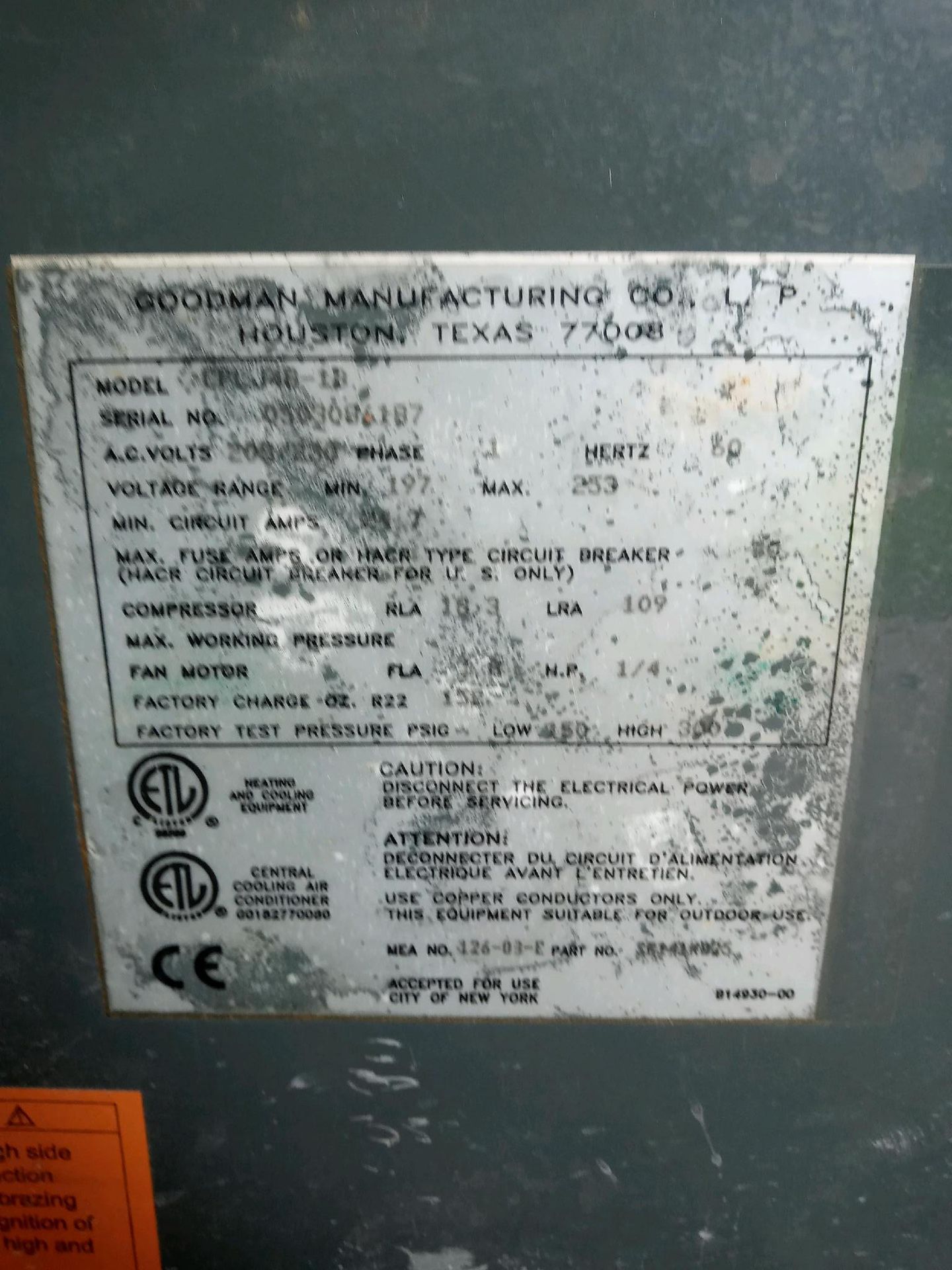 4 Ton Heat Pump Condenser R22