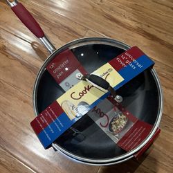 NEW Calphalon 12” Pan Red + Lid 