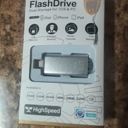 FLASH DRIVE FOR IPHONE IPADS AND IPODS 256GB NEW  