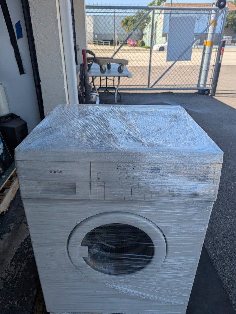 rare 24-in front load stackable washer dryer set works perfect with warranty