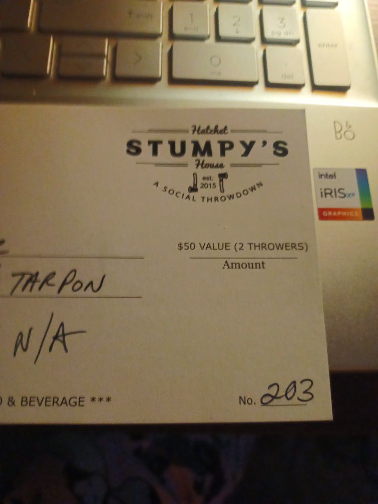 Git Certificate To Stumpys Tampa