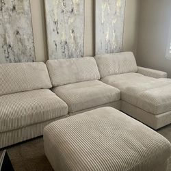 Sectional Sofa With Extra Large Ottoman