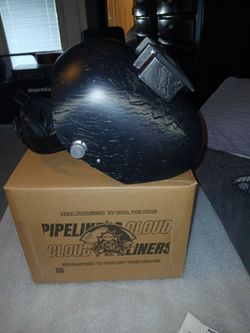 Corn Silk Carbon Fiber Trimmed Bottom Welding Hood