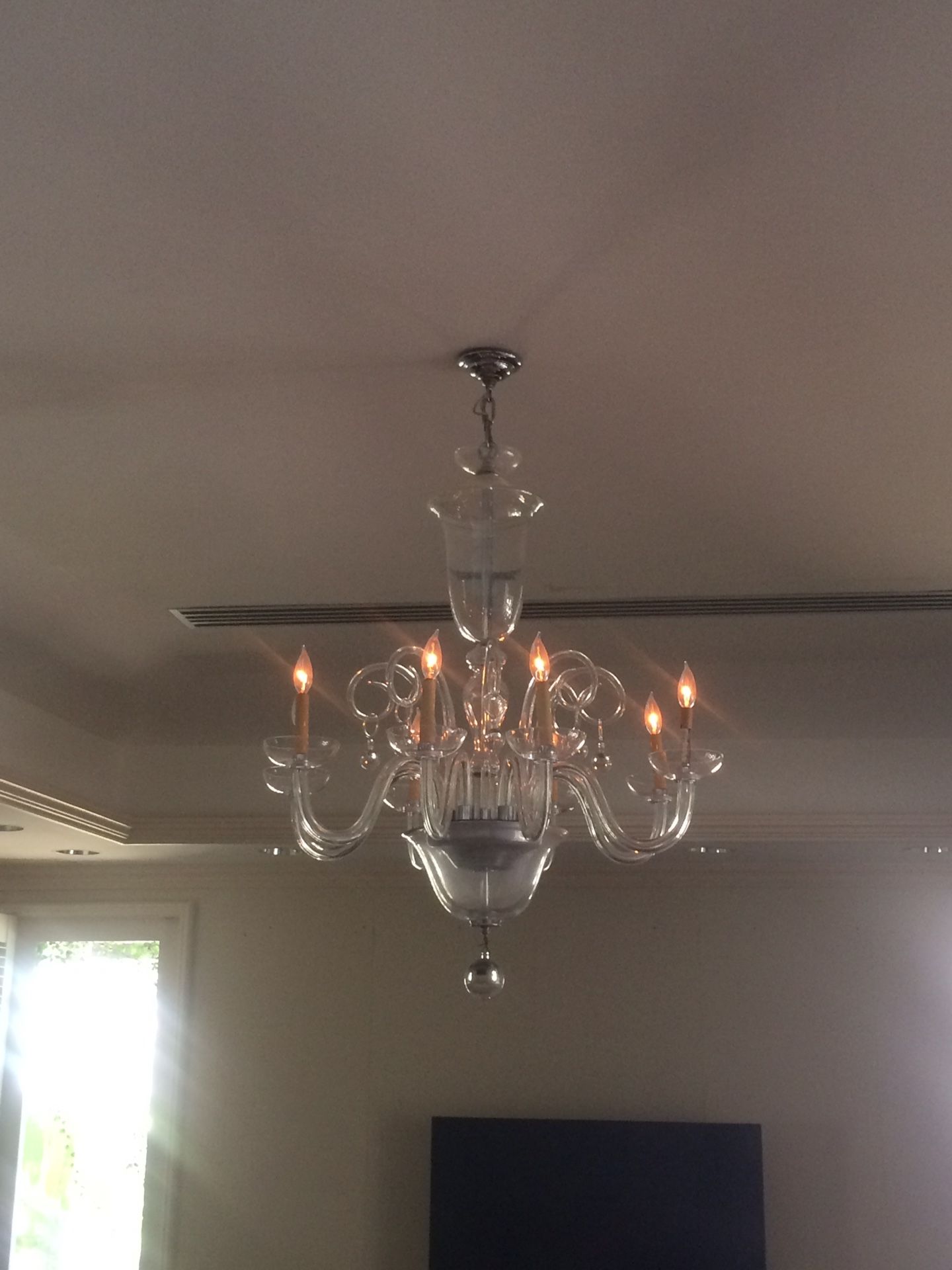 Glass chandelier