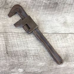 Vintage 9" Auto Monkey Adjustable Wrench Smooth Jaw Marked 29