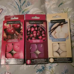 Various scented tea light candles