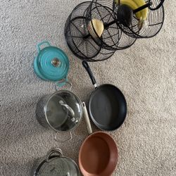 Kitchen Cookware & 3 Tire Fruit Basket 