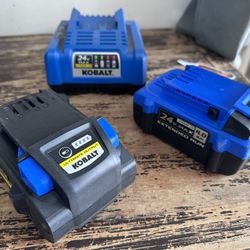 Kobalt 24V Batteries + Charger