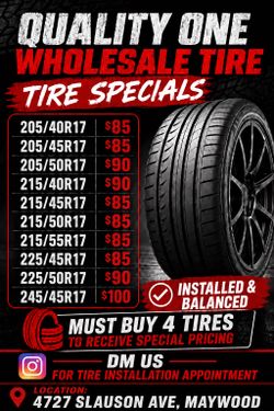 17 inch Tire Deals
