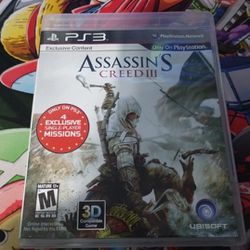 Assassin's Creed 3 PS3/PlayStation 3 (Read Description)
