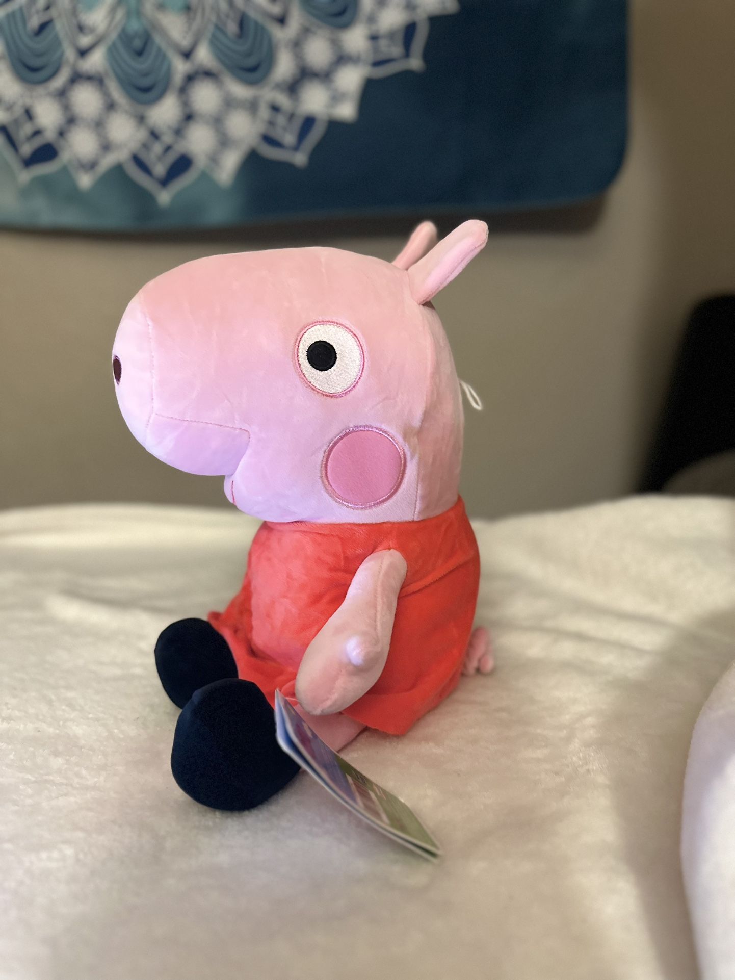 LARGE Peppa Pig Plush 16" RARE Stuffed Animal Doll Toy Factory