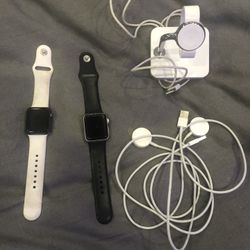 2 Apple Watches S-1 With 2 Chargers And 1 Stand Charger  