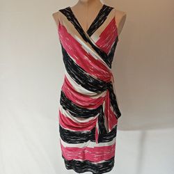 New York & Company Pink And Black Dress In Size S