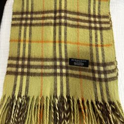 Green Plaid Burberry Scarf