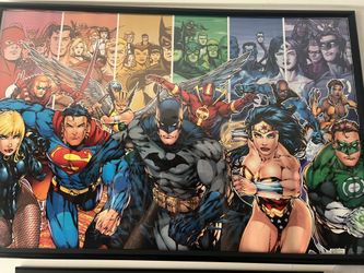 DC Superhero poster with frame