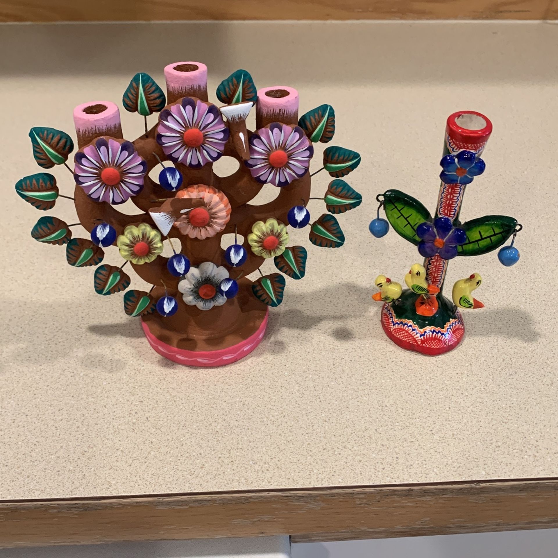 2 Candle Holders From Mexico, Perfect Condition