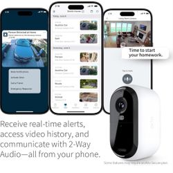 Arlo Essential Security Camera 2K |Outdoor - Indoor | 2nd Gen | Wireless with Spotlight, 2-Way Audio