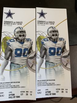 (2) Awesome Philadelphia Eagles @ Dallas Cowboys Tickets Sec 127 $410 each