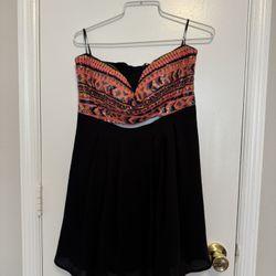 Sequin Strapless Cocktail Party Dress Size Large