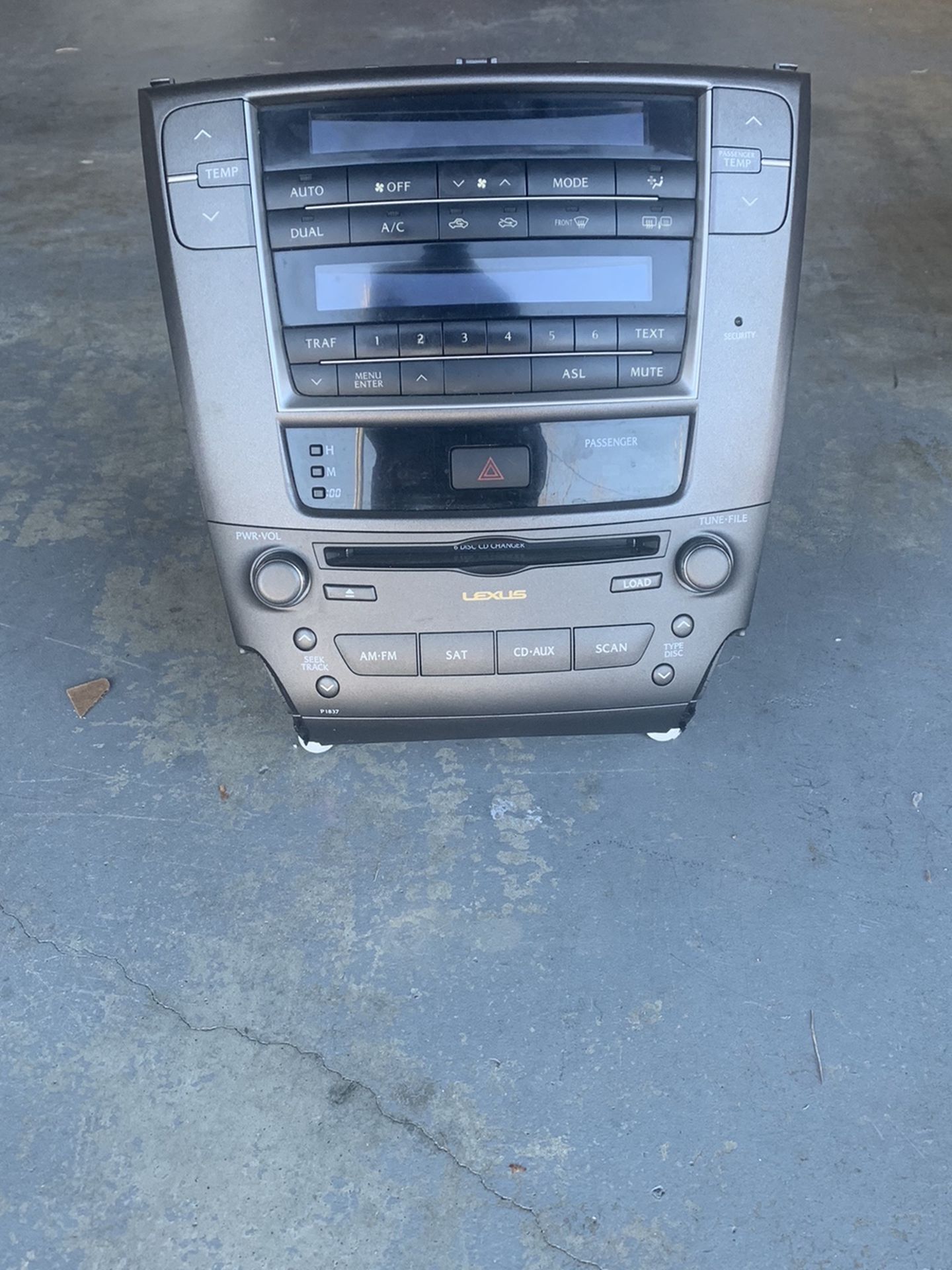 2010 IS250 Control Panel